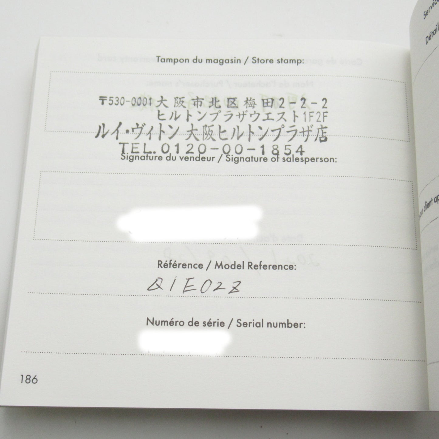 LOUIS VUITTON Tambour Slim Star Blossom MM Wrist Watch Wrist Watch Q1E02Z Mechanical Automatic Black K18PG[Rose Gol Q1E02Z