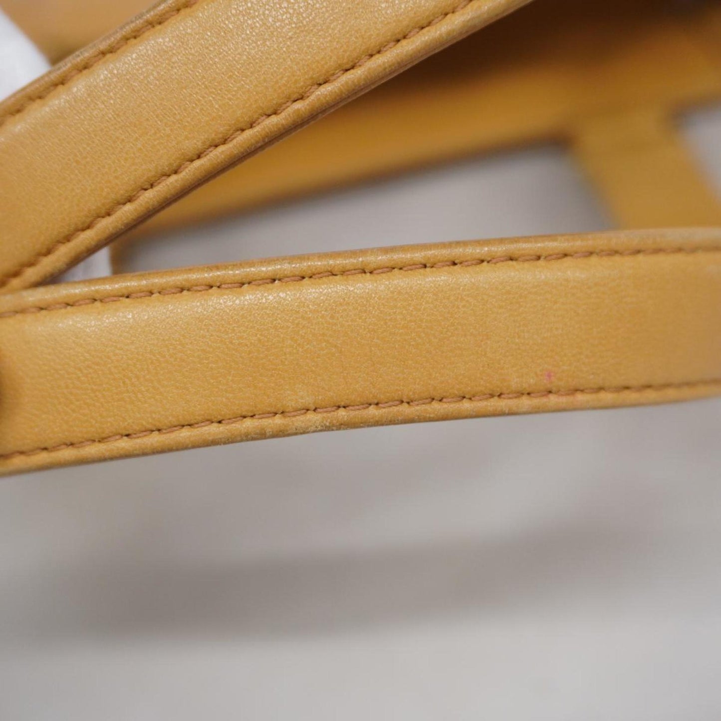 Chanel Tote Bag Chocolate Bar Lambskin Beige Women's