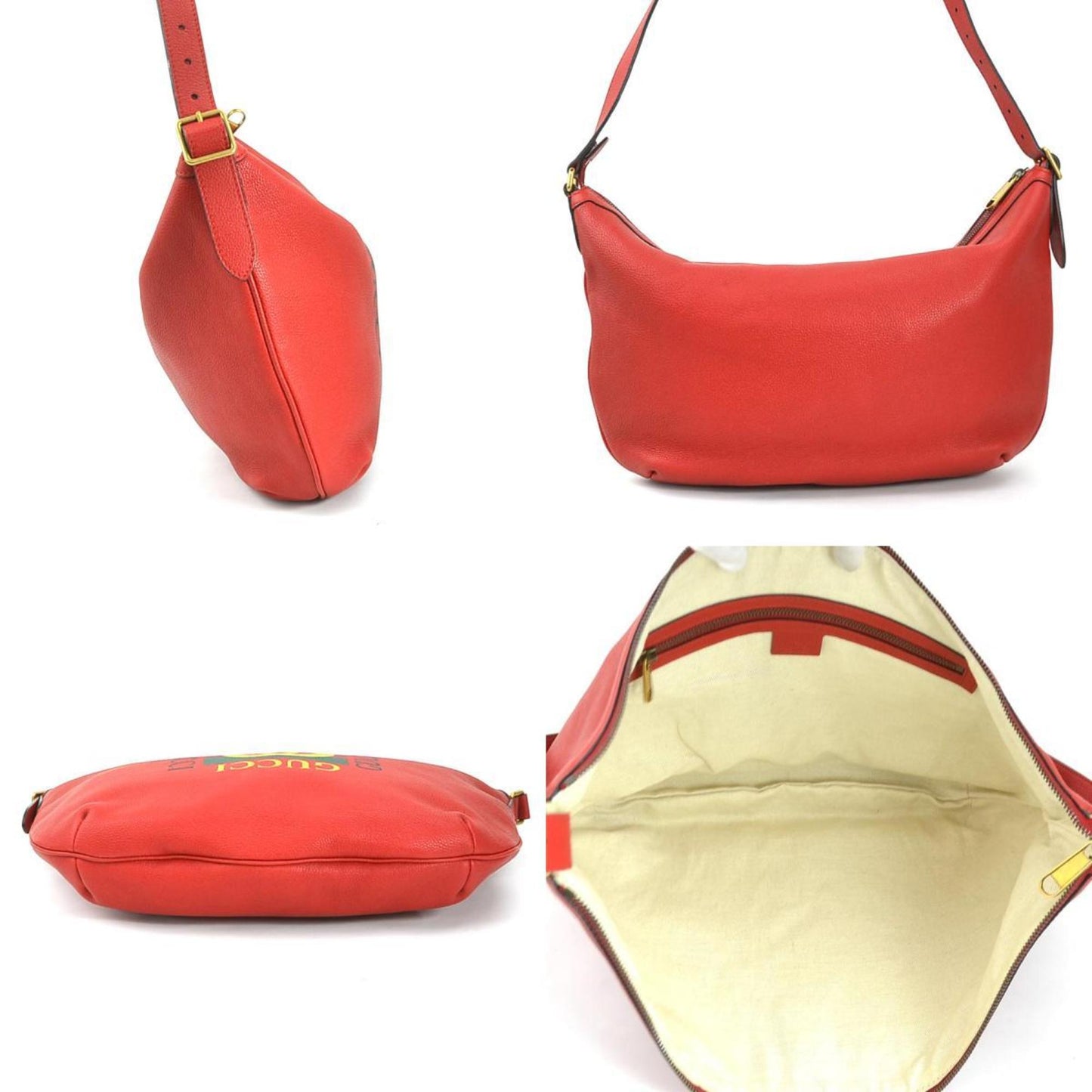Gucci Red Color Leather Shoulder Bag