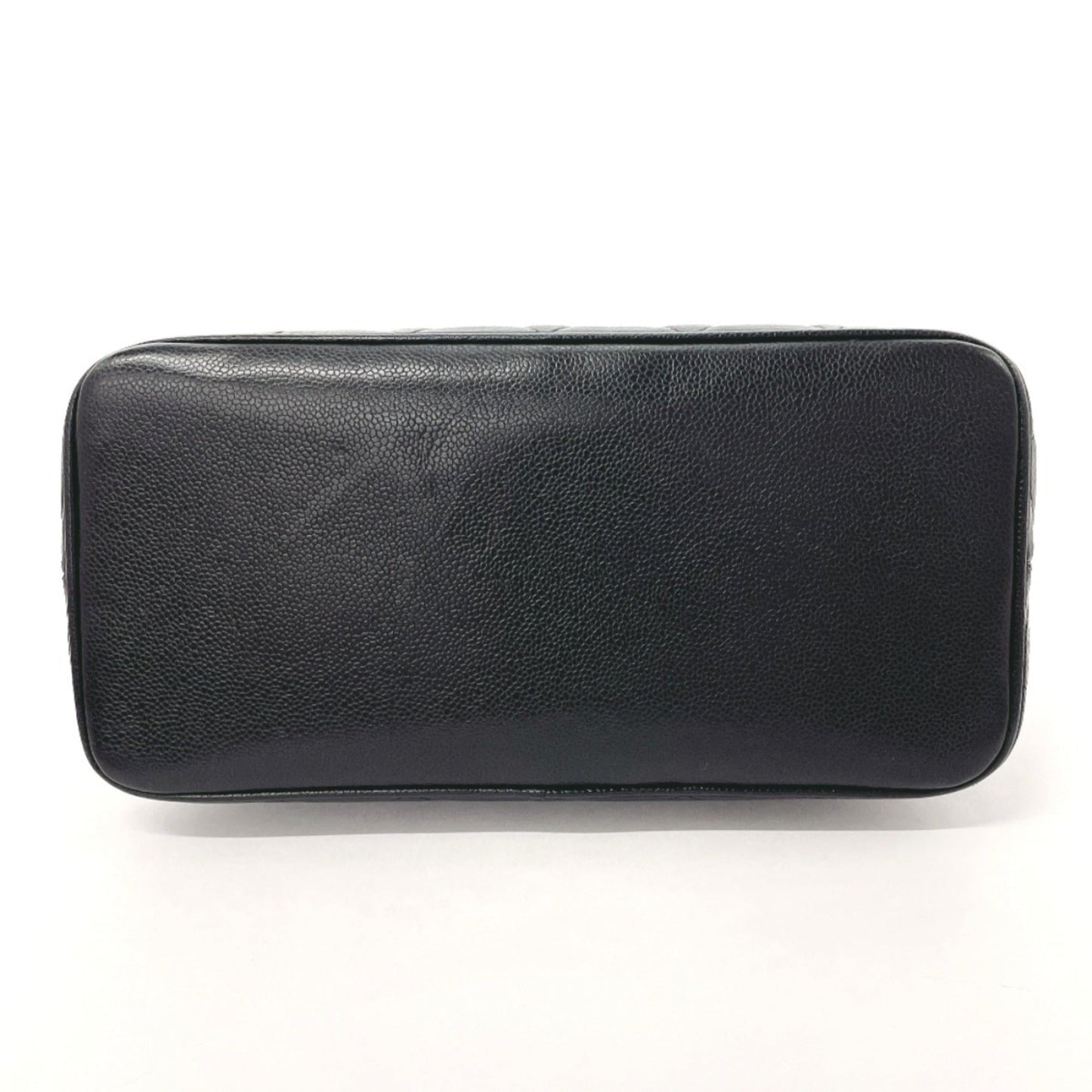 CHANEL Reprint Tote Matelasse A01804 Bag Matte Caviar Skin Black Women's