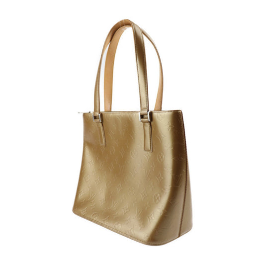 LOUIS VUITTON Stockton Handbag M55117 Monogram Matt Umbre Gold Series Silver Hardware Shoulder Bag Tote