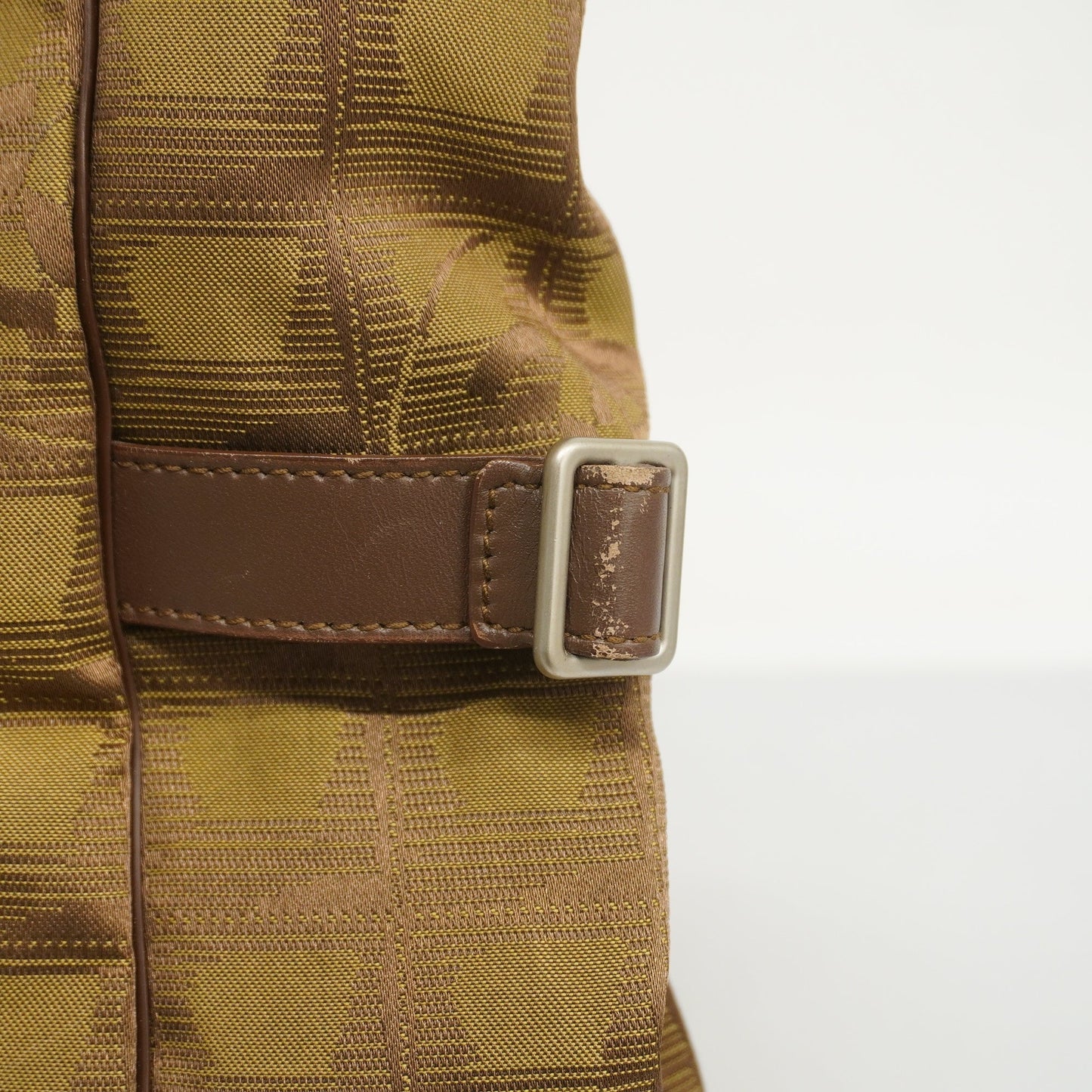 ChanelAuth  New Travel Line Tote Bag Women's Nylon,Leather Khaki