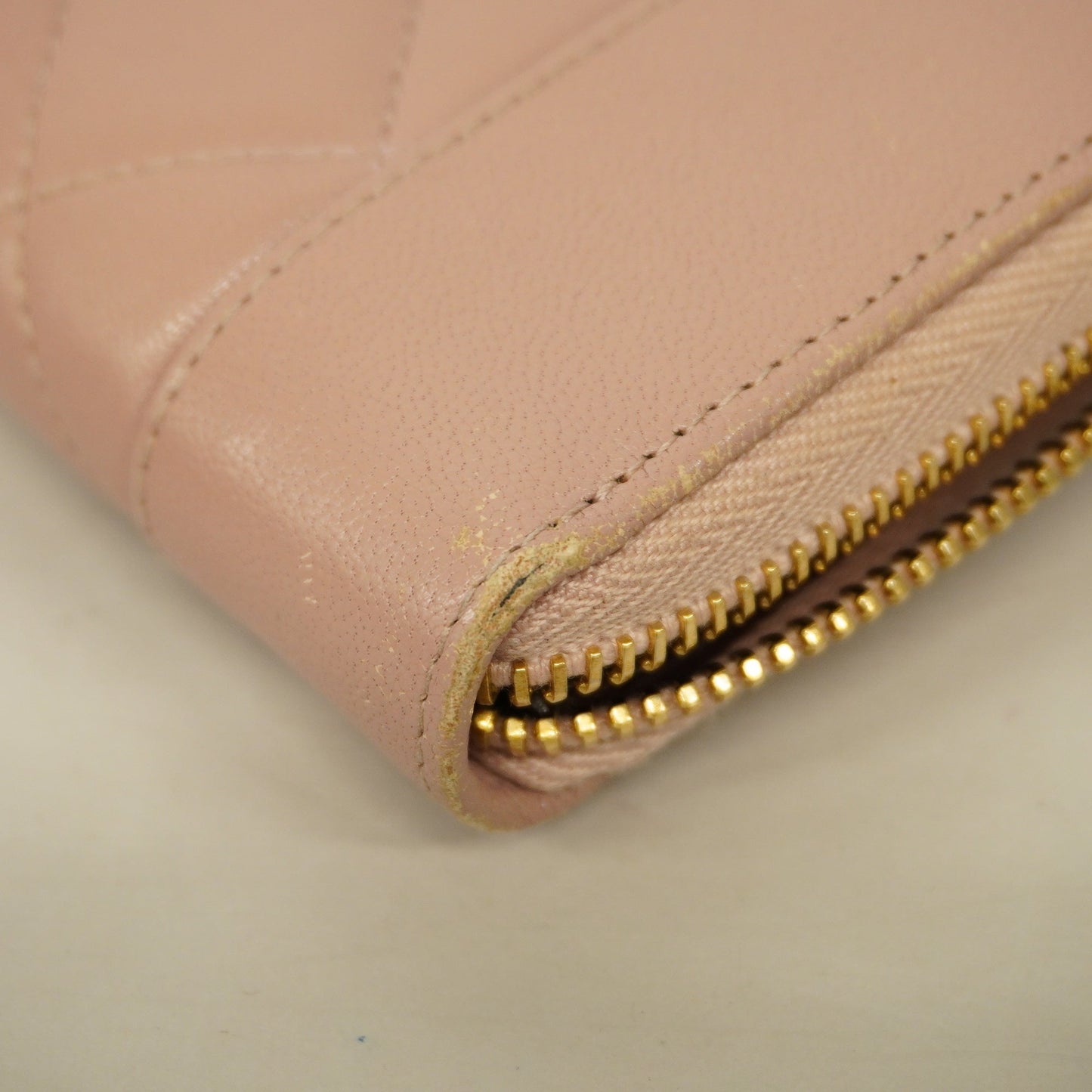 ChanelAuth  Matelasse Long Wallet Gold Hardware Women's Lambskin Long Wallet