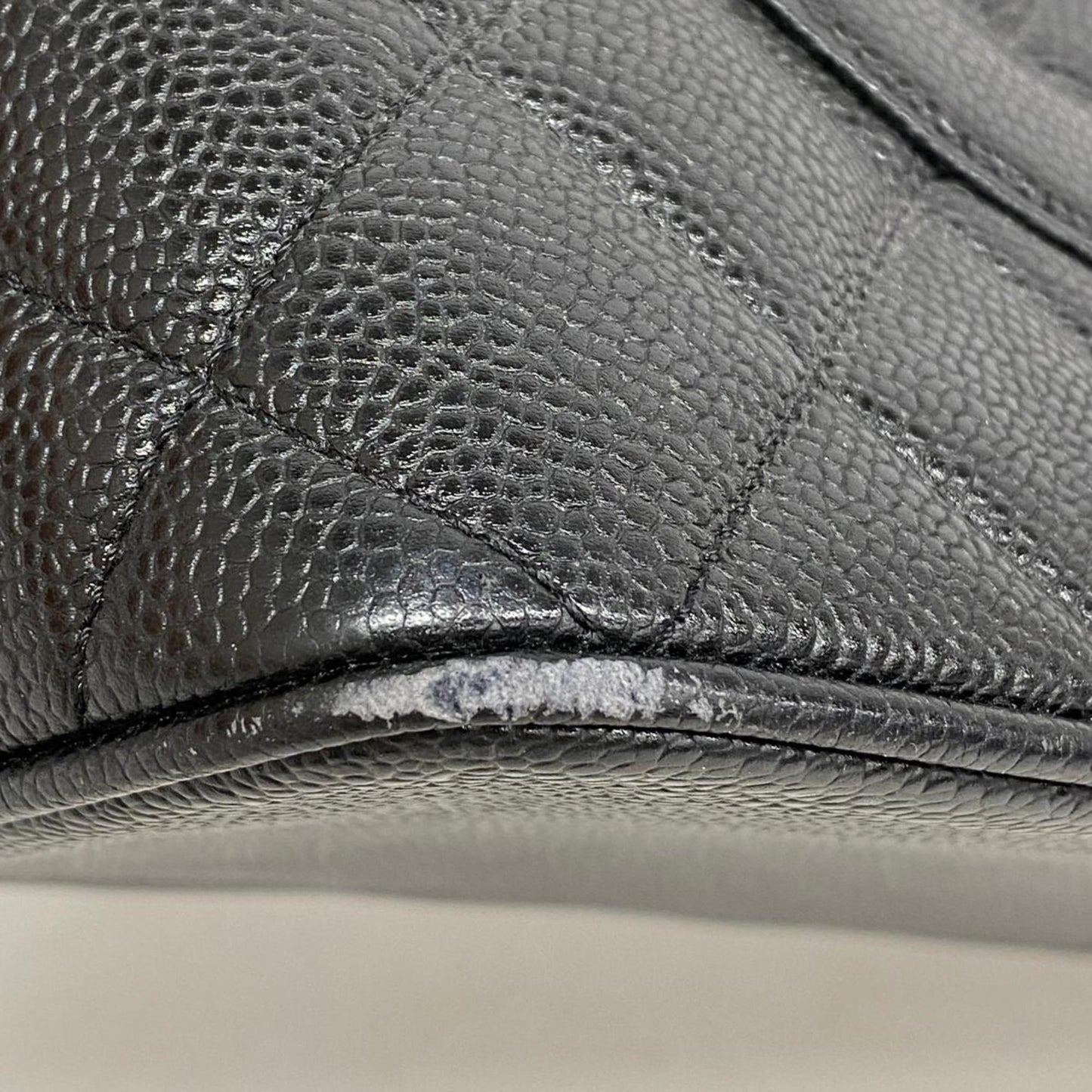 Chanel Tote Bag Reproduction Caviar Skin Black Women's