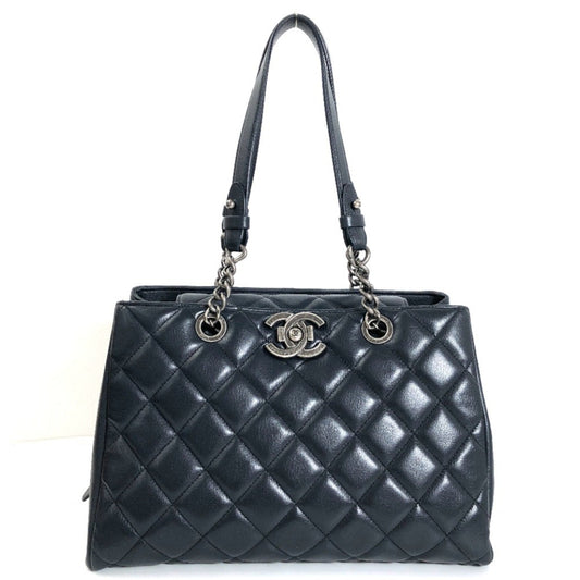 CHANEL Shoulder Bag Boy  Chain Calf Leather Black Women's