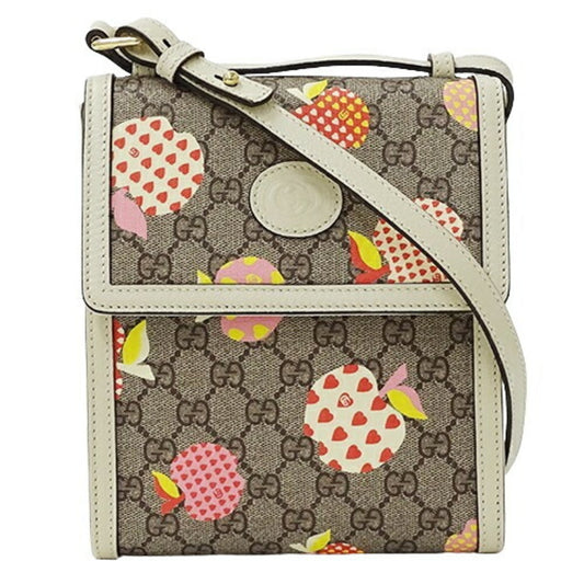 Gucci Beige Brown White Gg Supreme Shoulder Bag ()