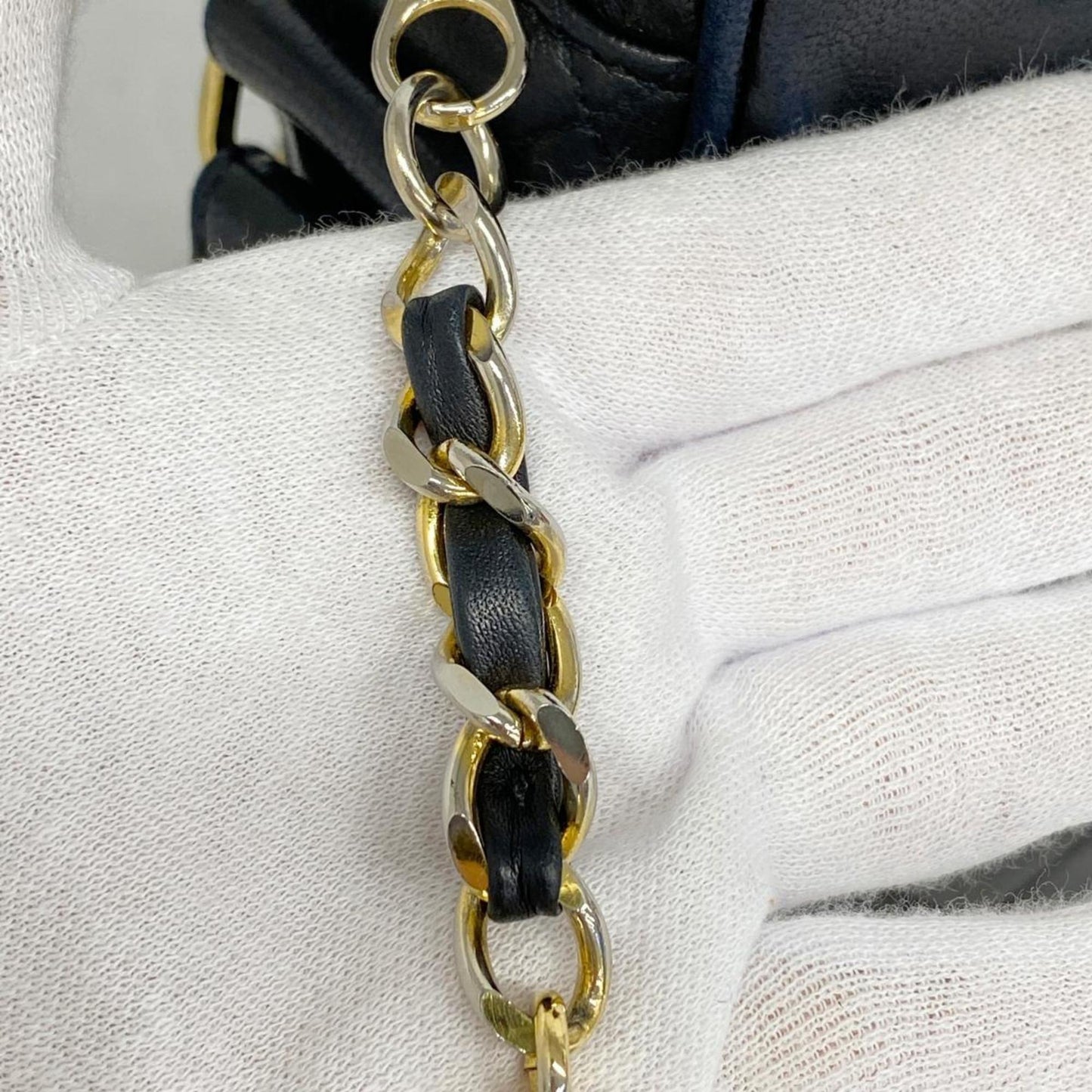 Chanel Shoulder Bag Matelasse Chain Lambskin Black Women's