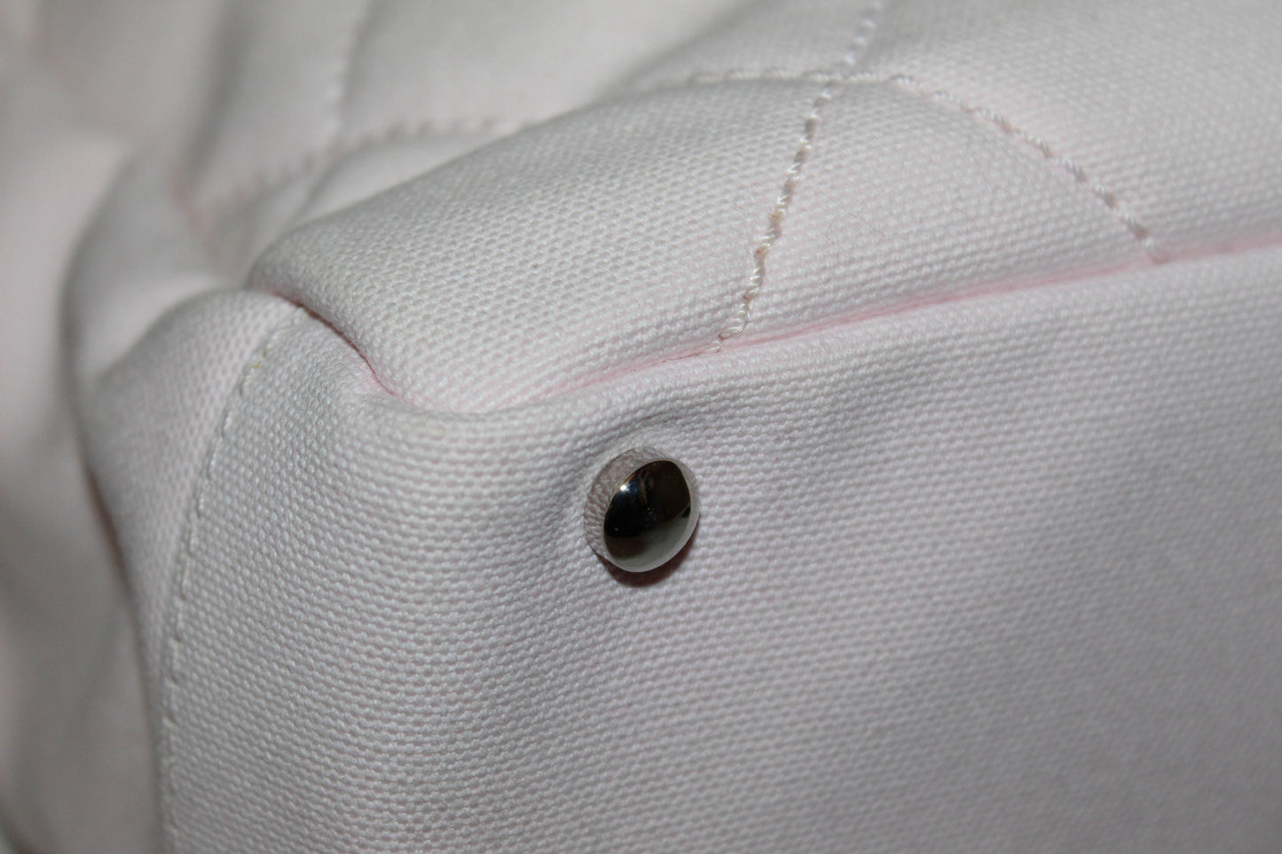 Chanel Pink Biarritz Canvas Leather Tote