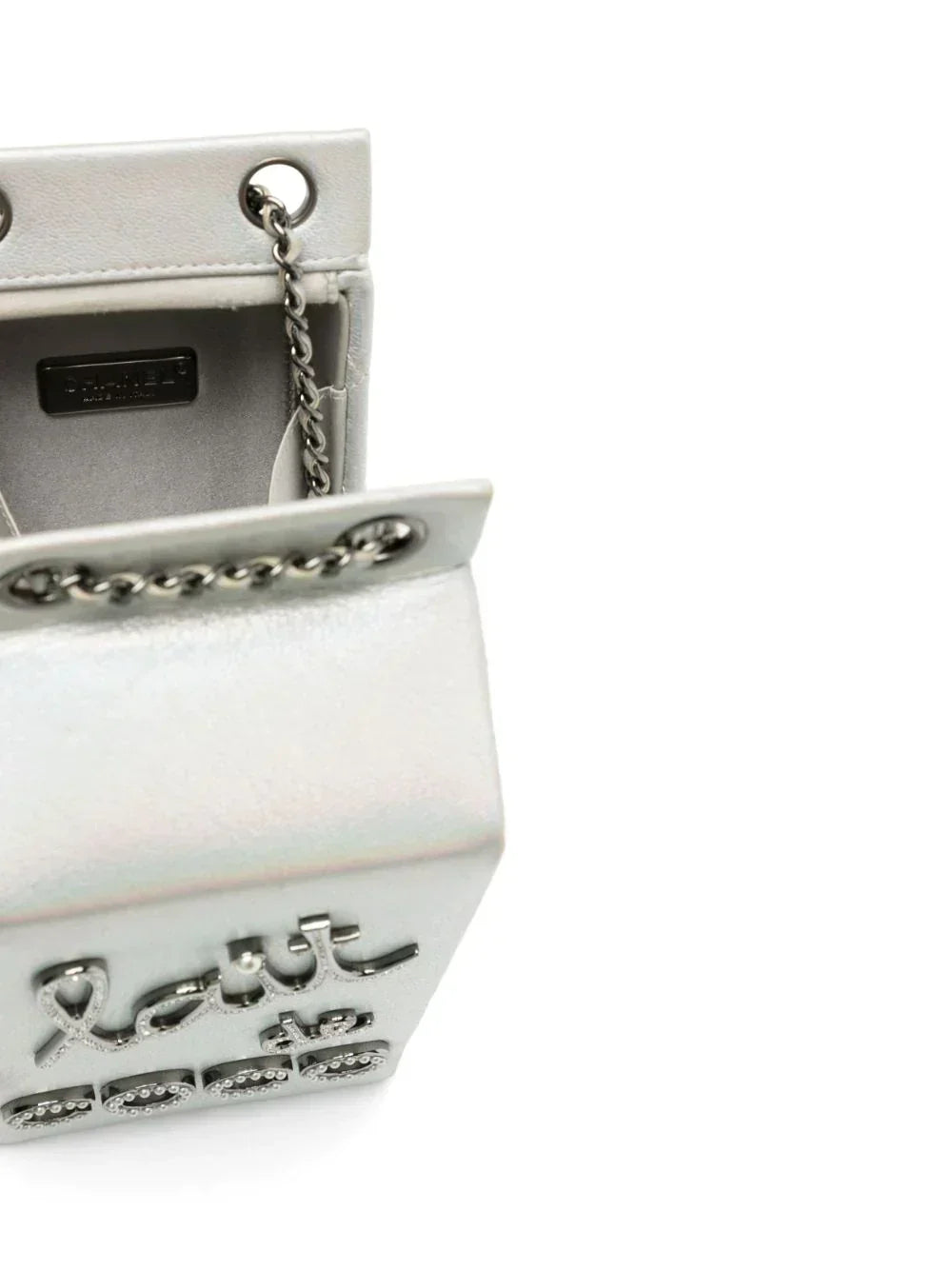 Top Quality Chanel Iridescent Silver Lait de Coco Milk Carton Bag
