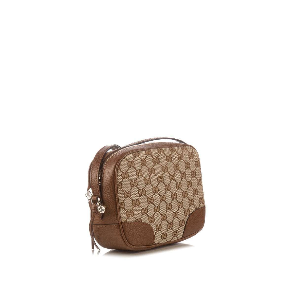 GUCCI Brown Monogram Canvas Bree Camare Crossbody Bag