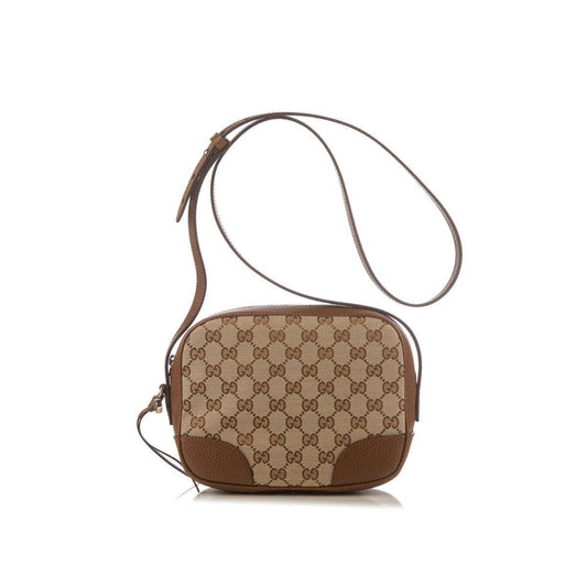 GUCCI Brown Monogram Canvas Bree Camare Crossbody Bag