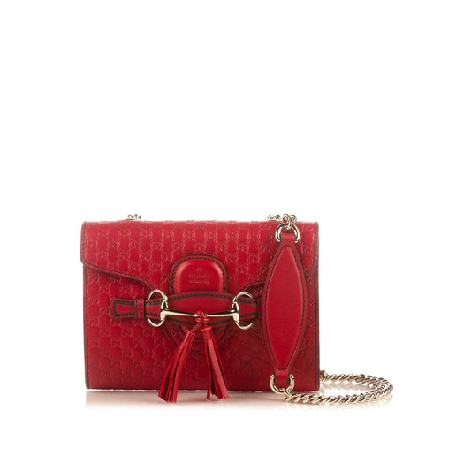 GUCCI Red Emily Guccissima Mini Crossbody