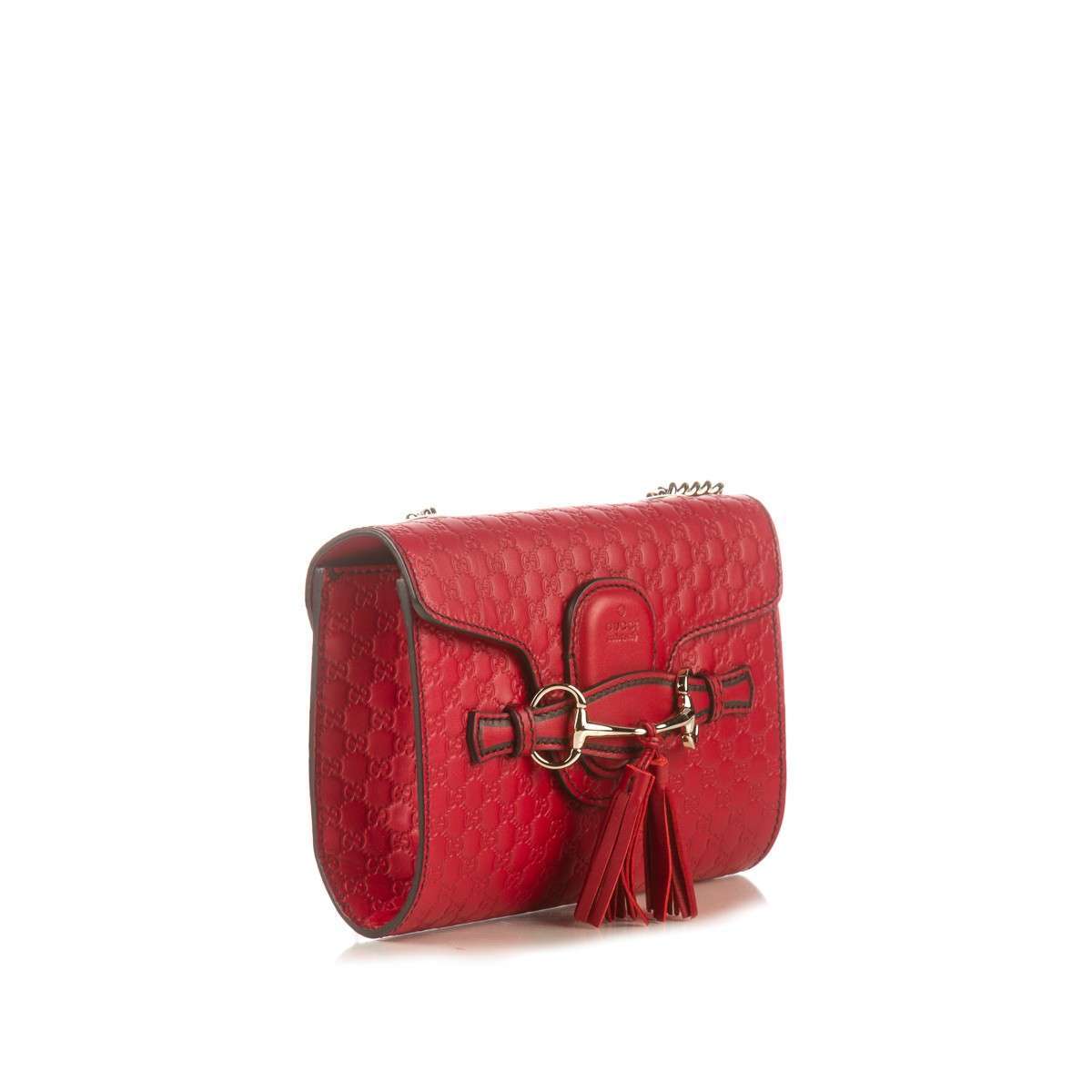 GUCCI Red Emily Guccissima Mini Crossbody