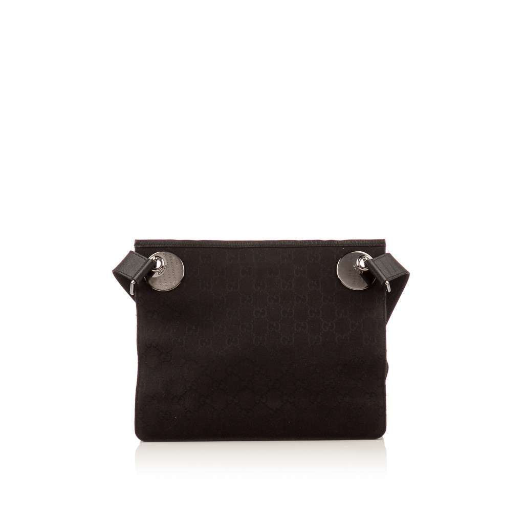 GUCCI  Black GG Monogram Canvas Crossbody