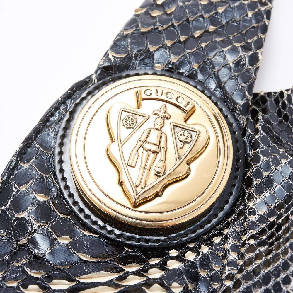 GUCCI  Black Pyhton Hysteria Hobo