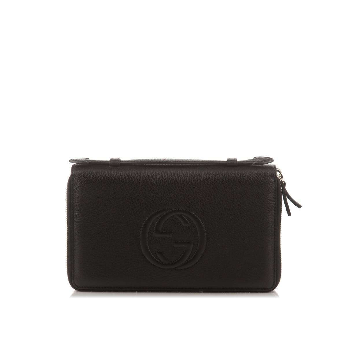GUCCI  Black Cellarius Soho Travel Document Case