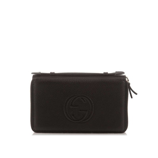 GUCCI  Black Cellarius Soho Travel Document Case