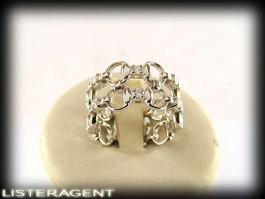 GUCCI RING HORSEBIT IN 18KT WHITE GOLD AND DIAMONDS