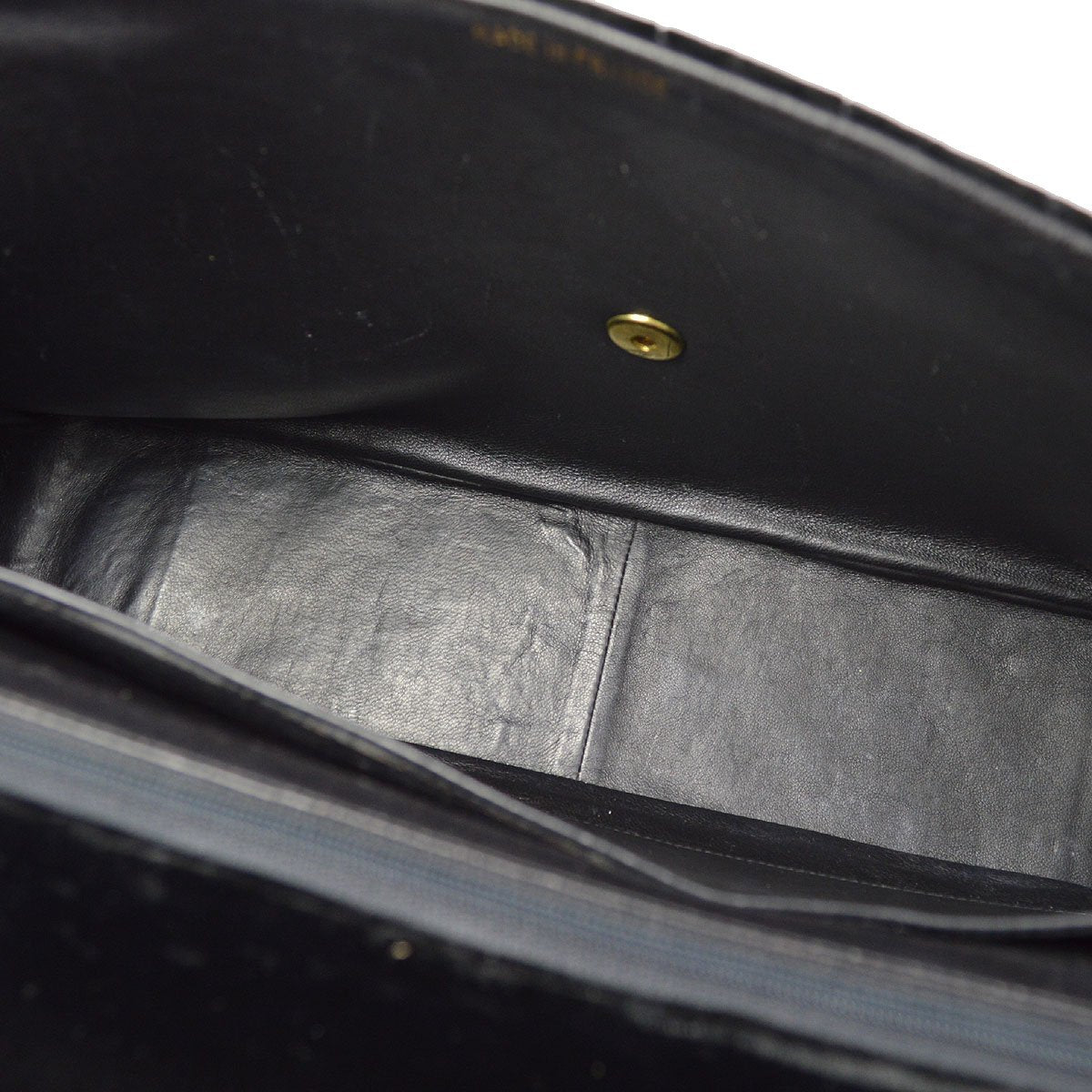 Chanel★ 1991-1994 Chevron Classic Flap Maxi Black Velvet AK37942e