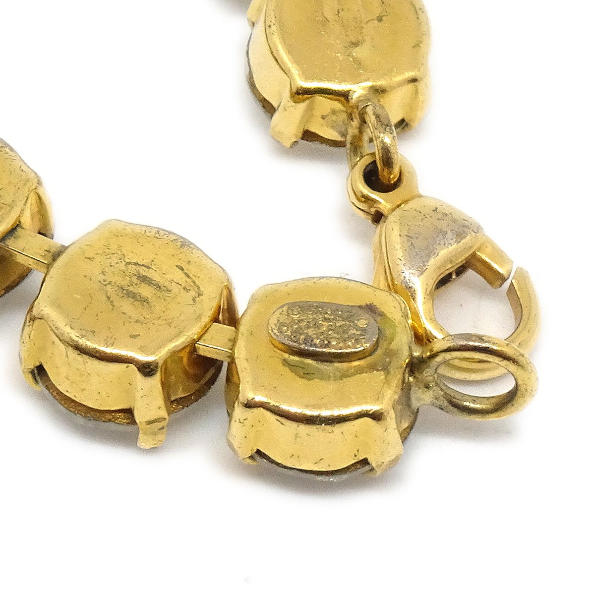 CHANEL 1996 Crystal & Gold CC Bracelet 90349