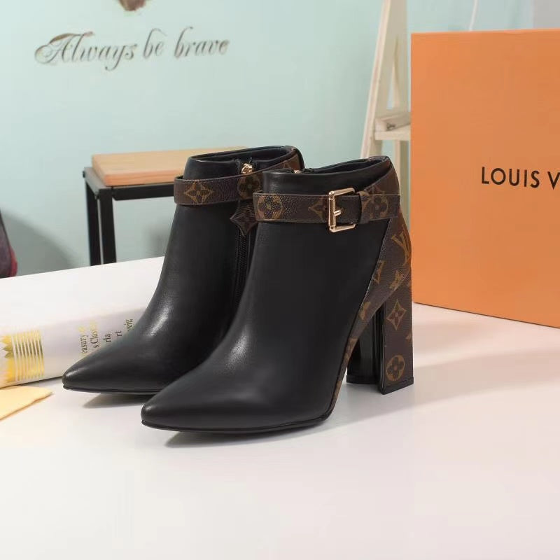 SE538 Size5-11   Heels:9.5cm Material: Cowhide  Lining: Sheep skin Sole: Rubber leather