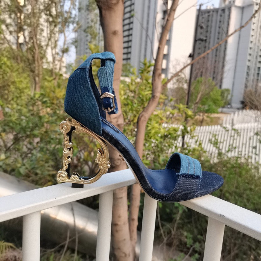 SE540  Size5-11   Heels:10.5cm Material: Denim Lining: Sheep skin Sole: Italian leather