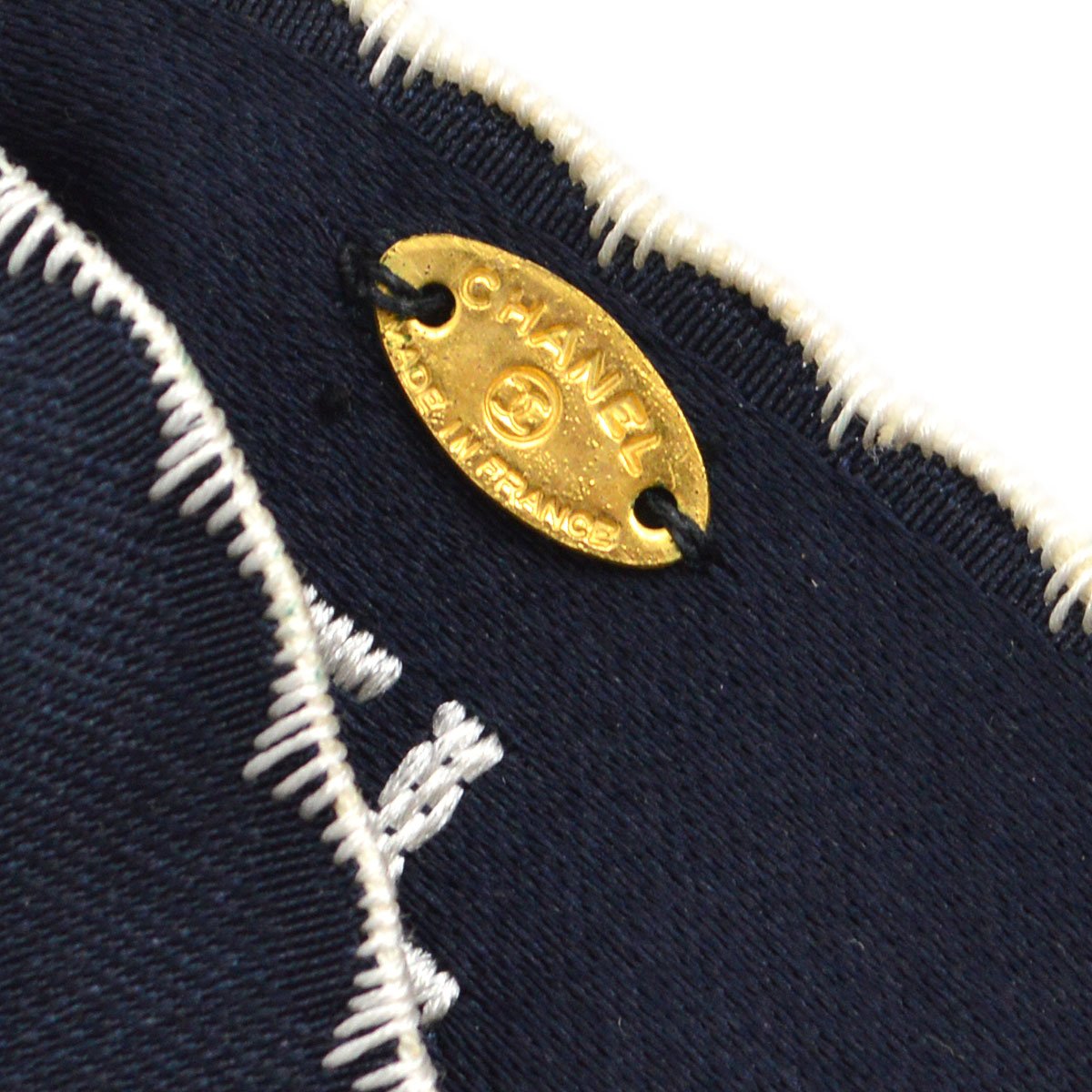 CHANEL 1994 CHANEL Bow Brooch Navy 71581