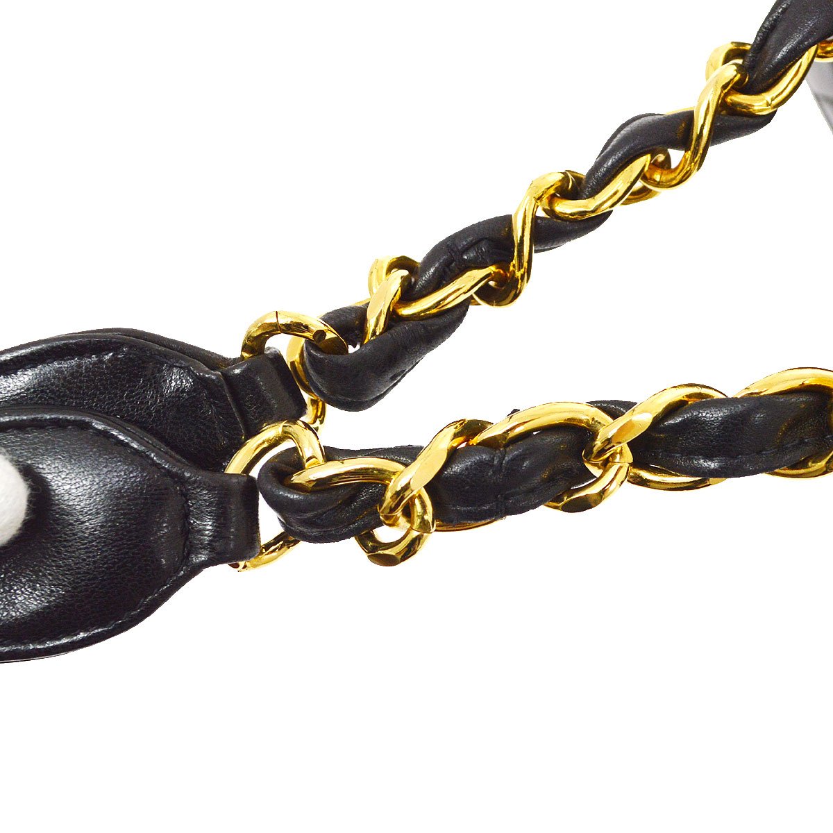 Chanel★ 1994-1996 Black Lambskin Straight Flap 83888