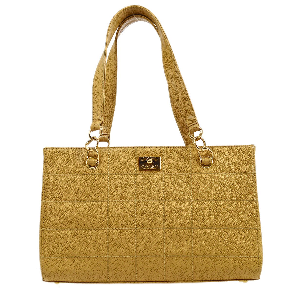 CHANEL 2001-2003 Beige Caviar Wild Stitch Tote