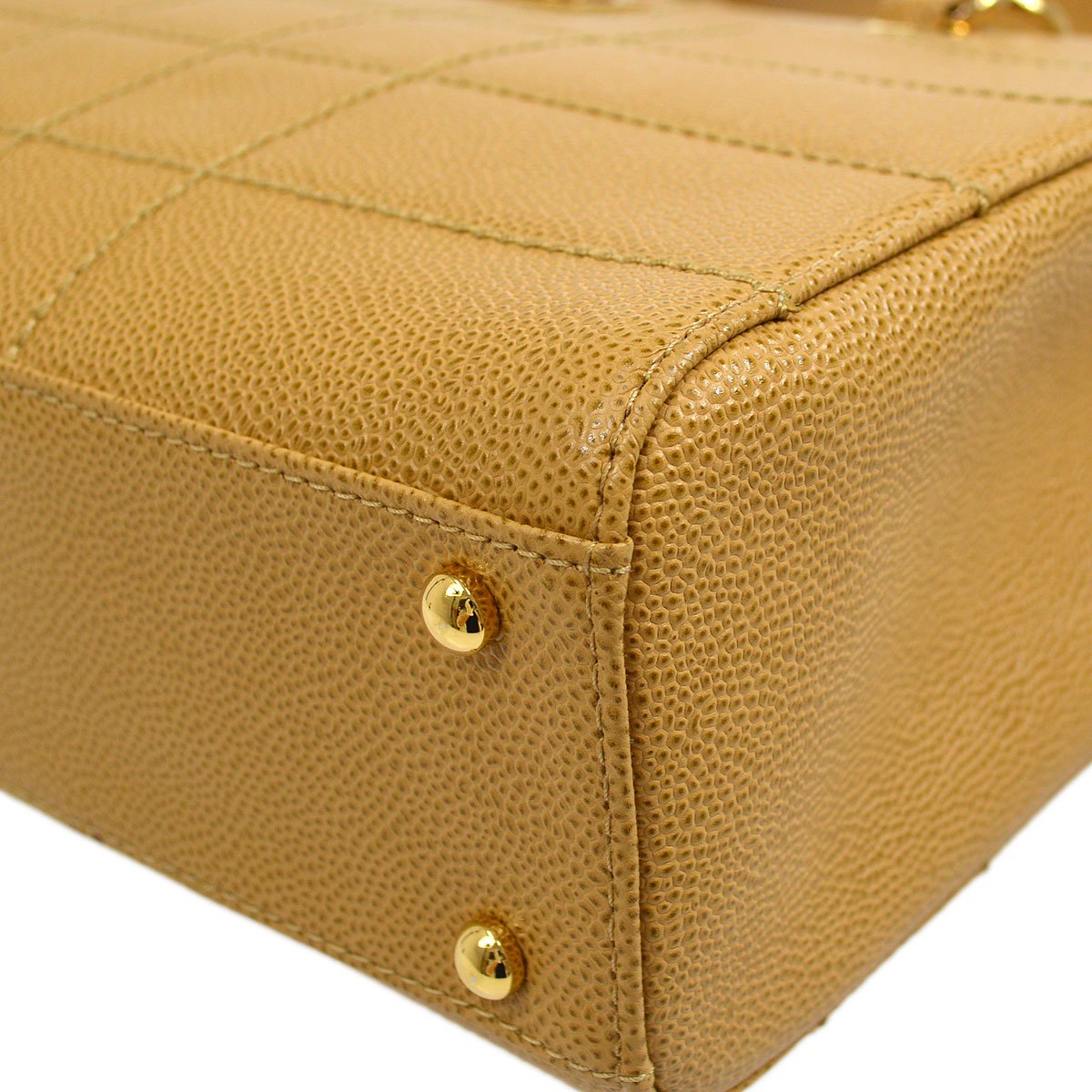 CHANEL 2001-2003 Beige Caviar Wild Stitch Tote