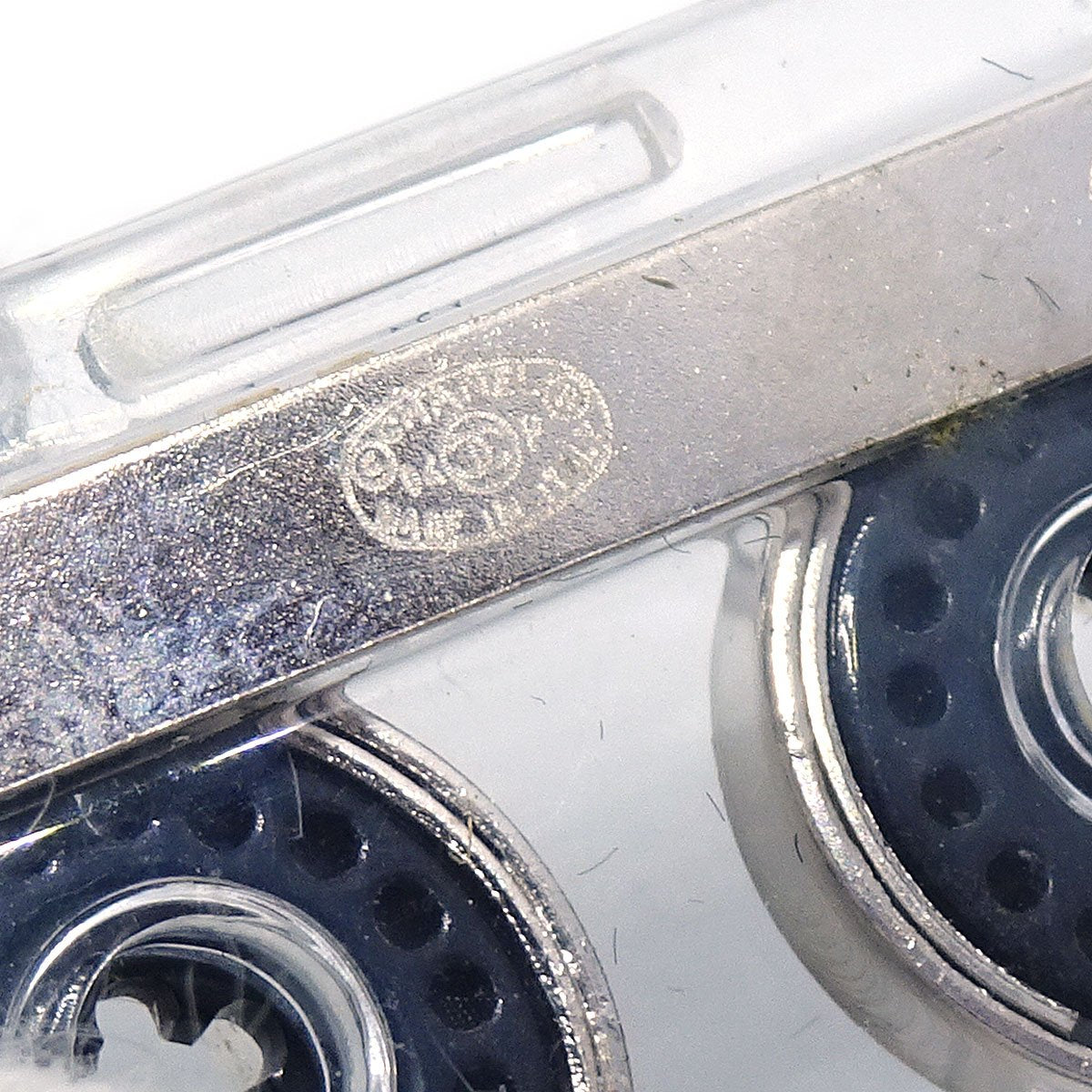 CHANEL 2004 Cassette Tape Brooch Plastic Clear 50791