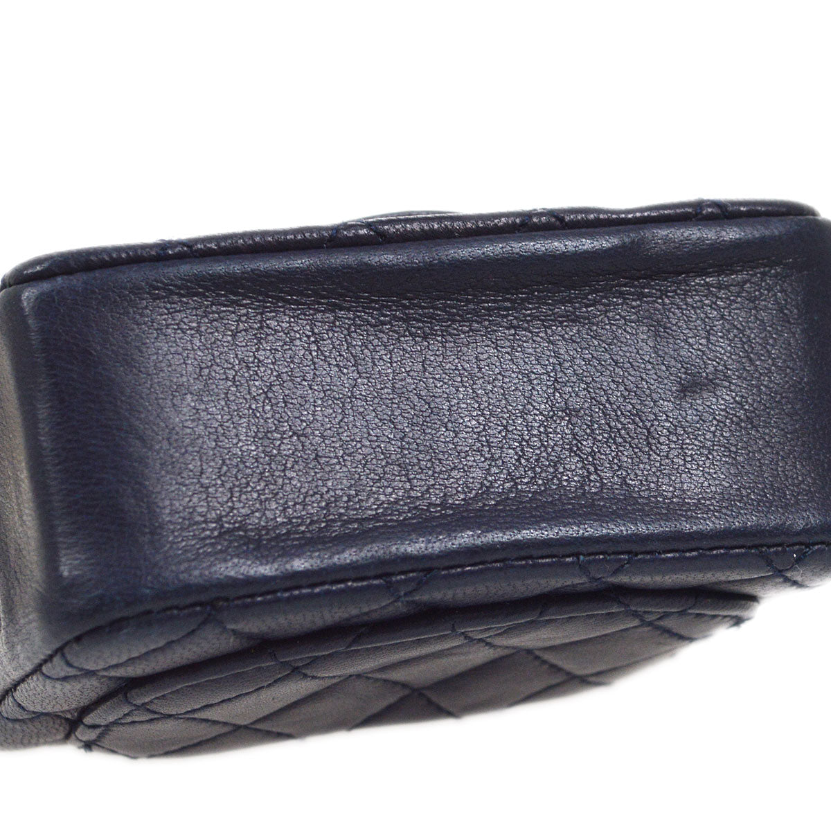 CHANEL 1990s Navy Lambskin Belt Bag Micro 22571