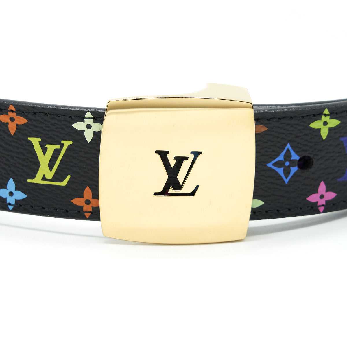 Louis Vuitton Size 75 Belt Black/Multicolour Monogram GHW