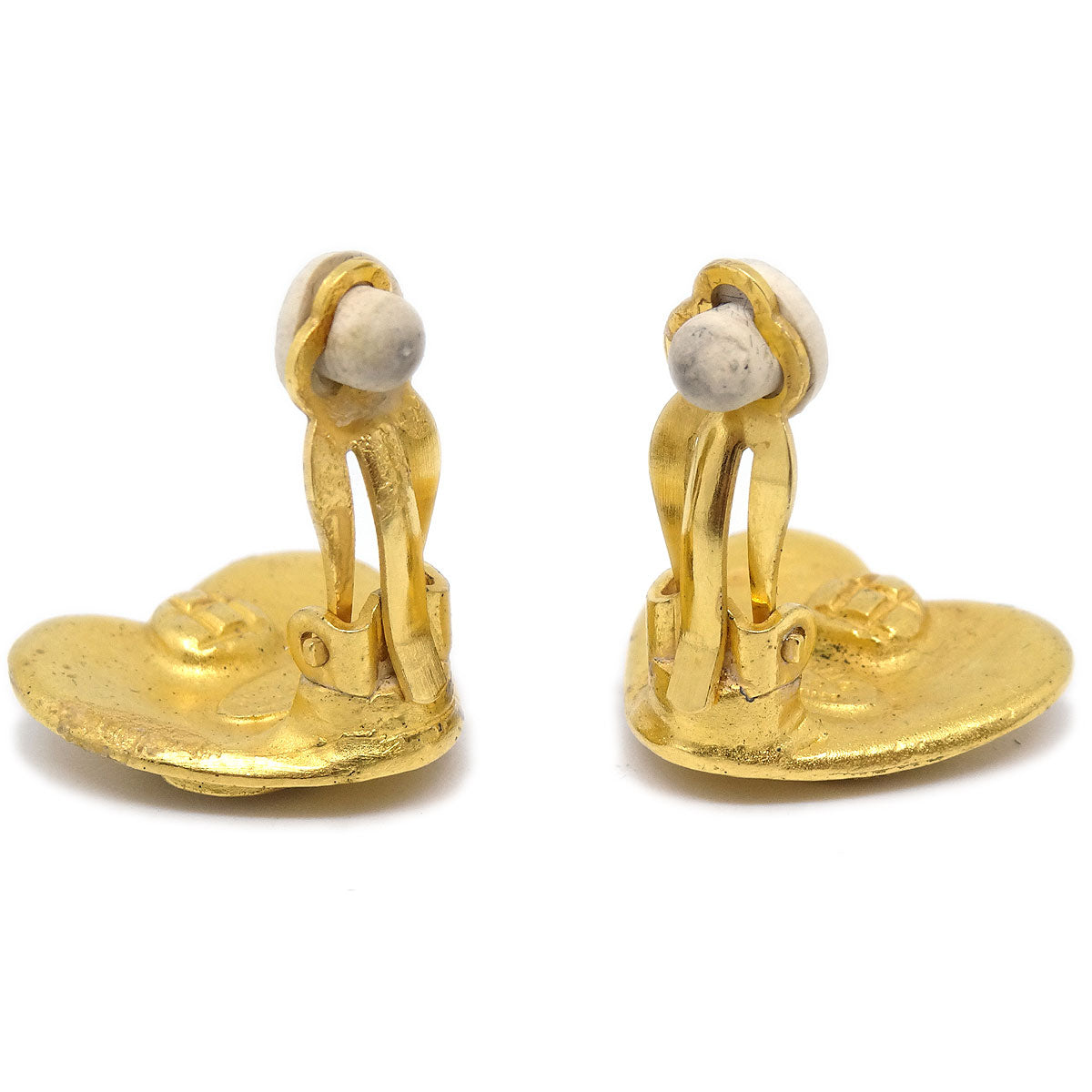 CHANEL 1995 Gold Heart Earrings small 94767