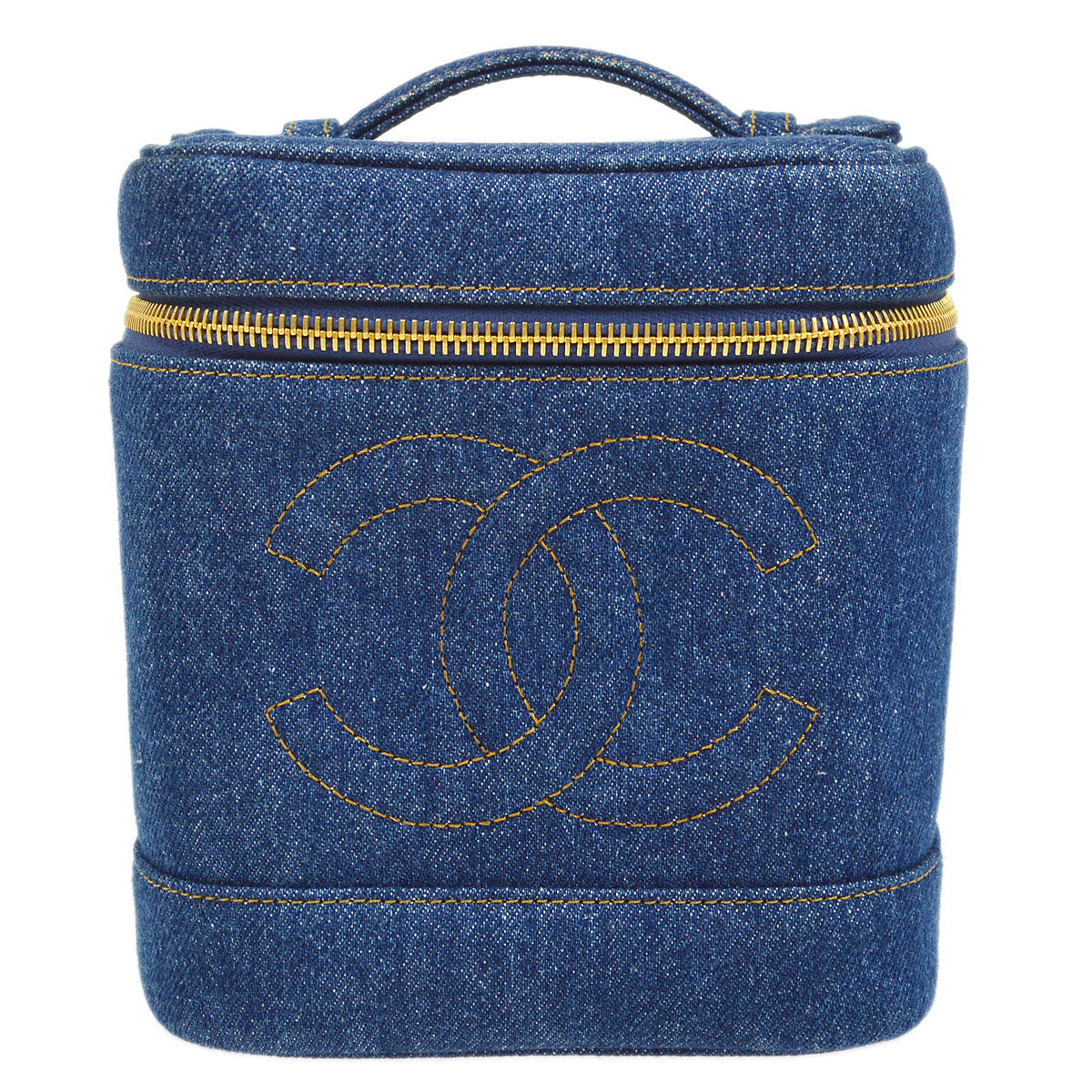 CHANEL 1996-1997 Timeless Vanity Handbag Denim AK31821g