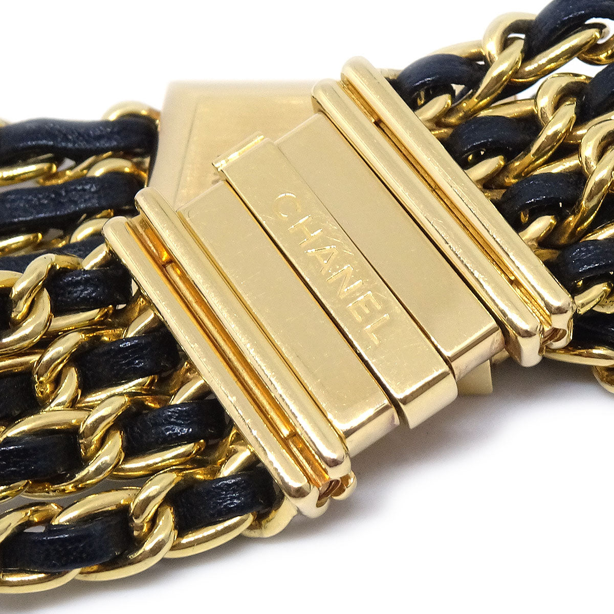 CHANEL 1989 Mademoiselle Watch 18KYG #L