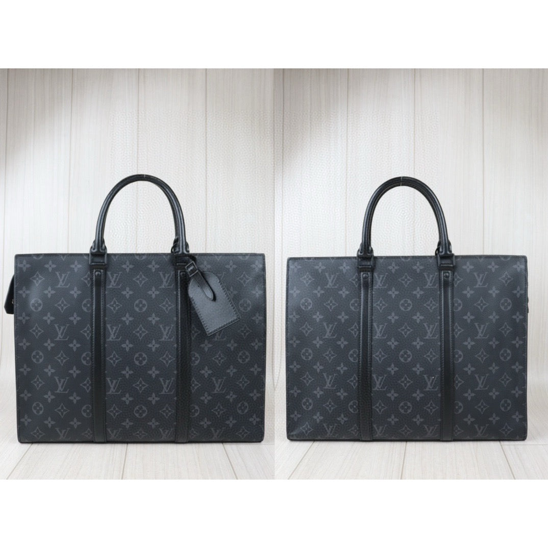 Rank AB｜ LV Monogram Eclipse Suckpura Horizontal Zip Business Bag Black｜Y24080204