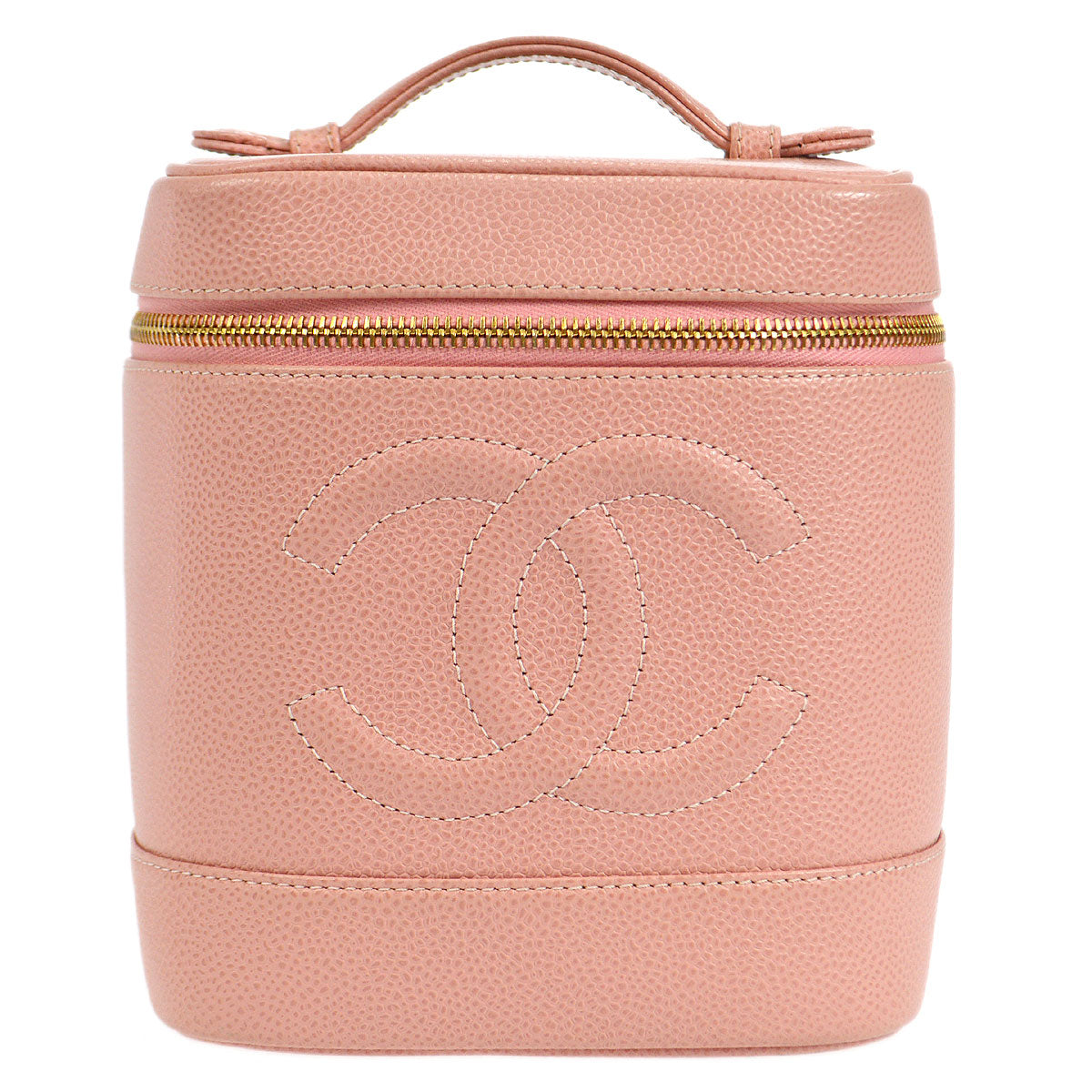 Chanel 2003-2004 Pink Caviar Timeless Vanity Handbag