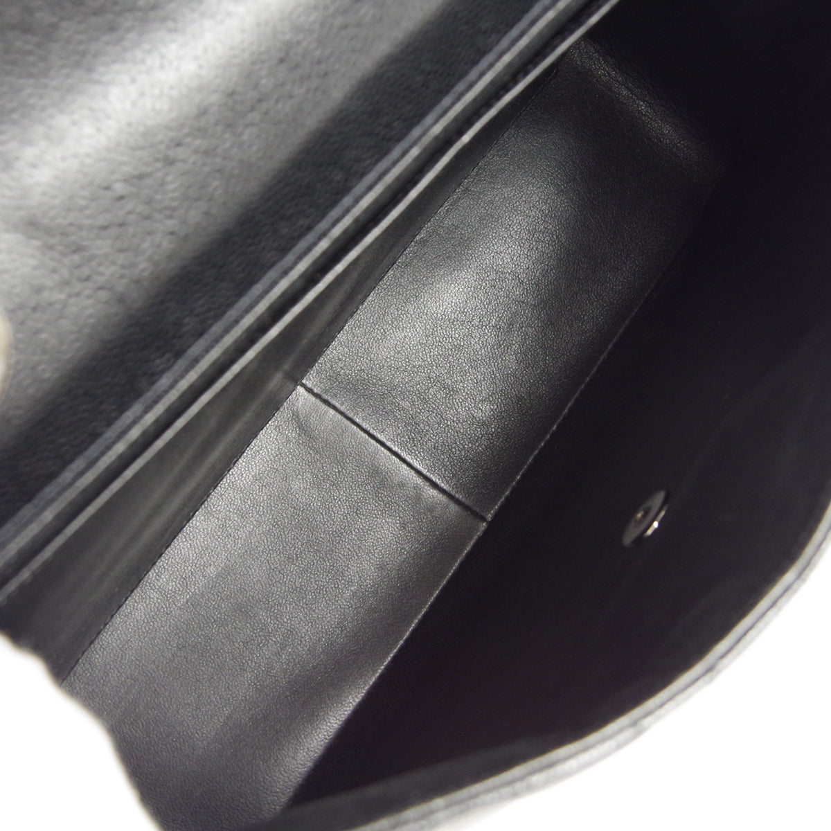 Chanel★ 2000-2001 Classic Flap Jumbo SHW Black Caviar 27375