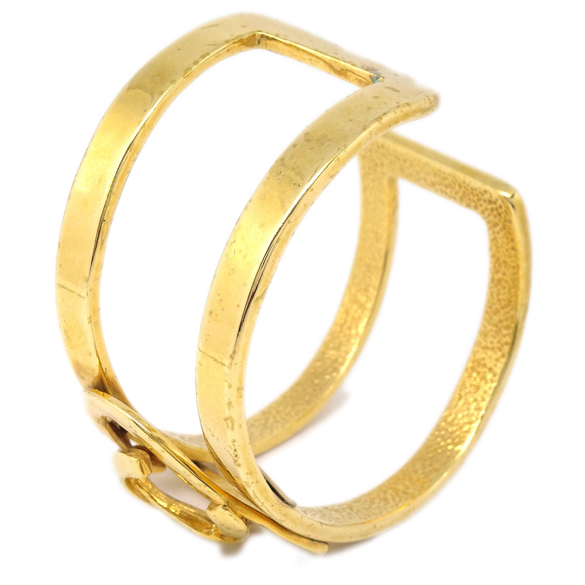 CHANEL 1995 Heart Bangle Gold 95P 48771