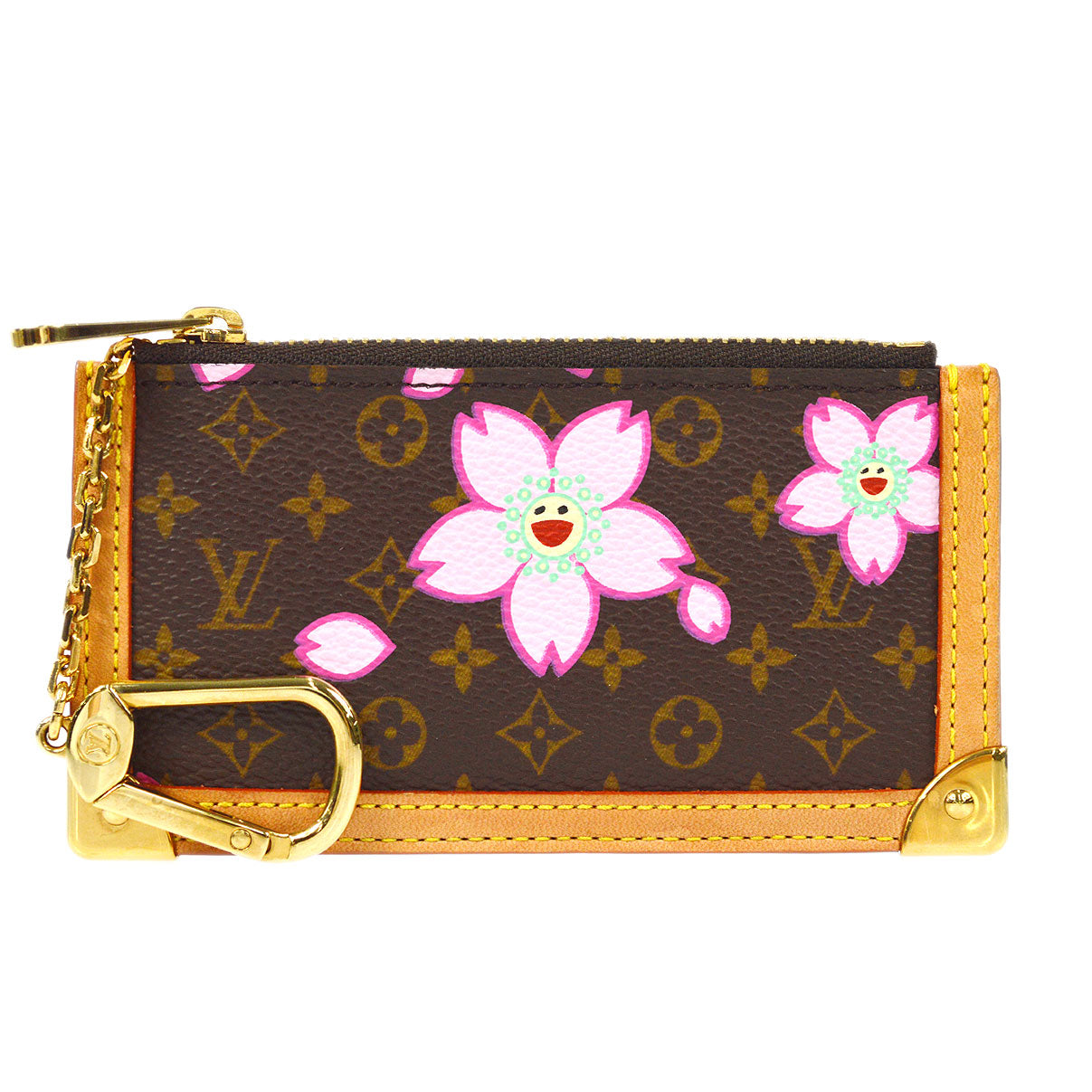 LOUIS VUITTON POCHETTE CLES COIN CASE WALLET M92015 CHERRY BLOSSOM 18028