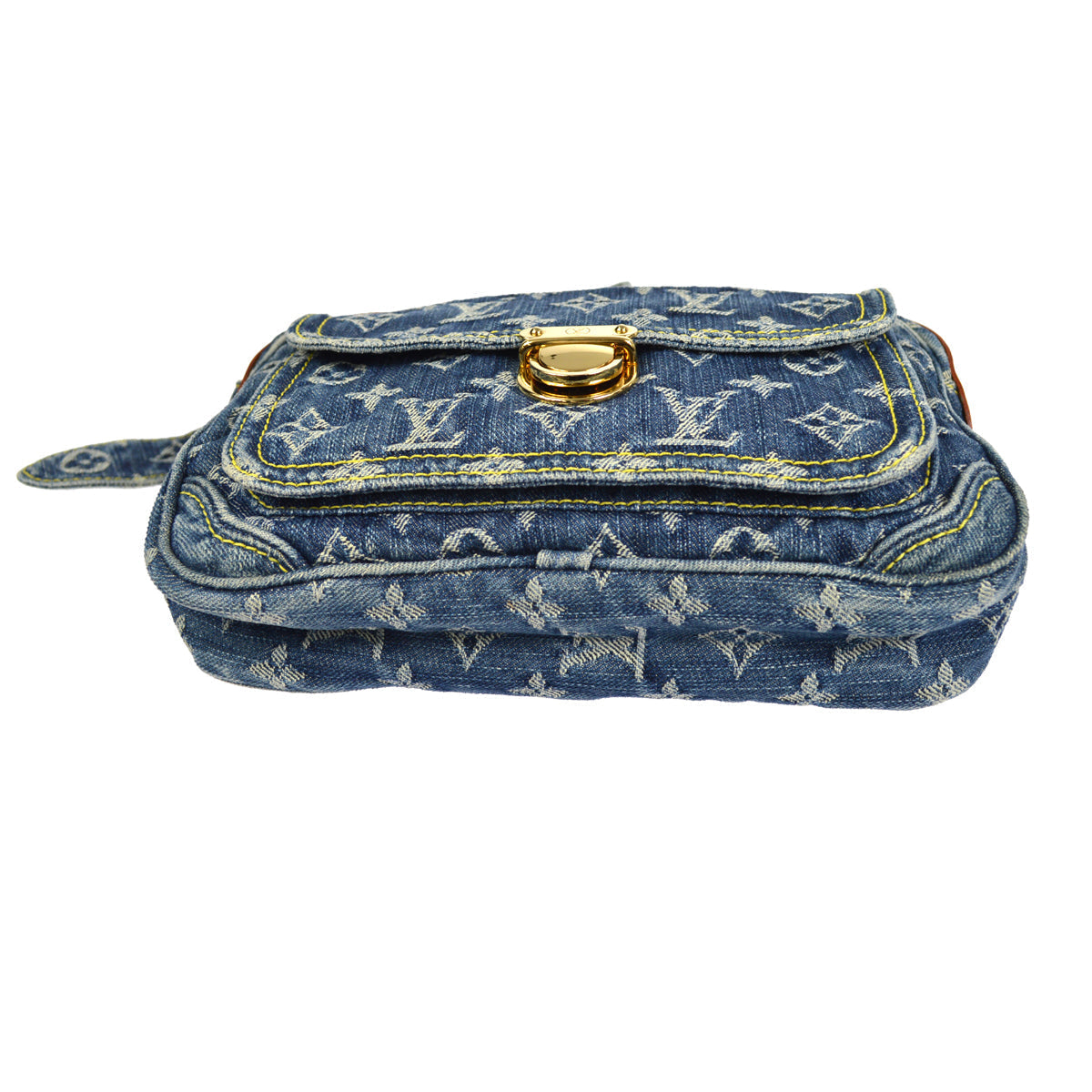 LOUIS VUITTON BUM BAG WAIST POUCH INDIGO MONOGRAM DENIM M95347