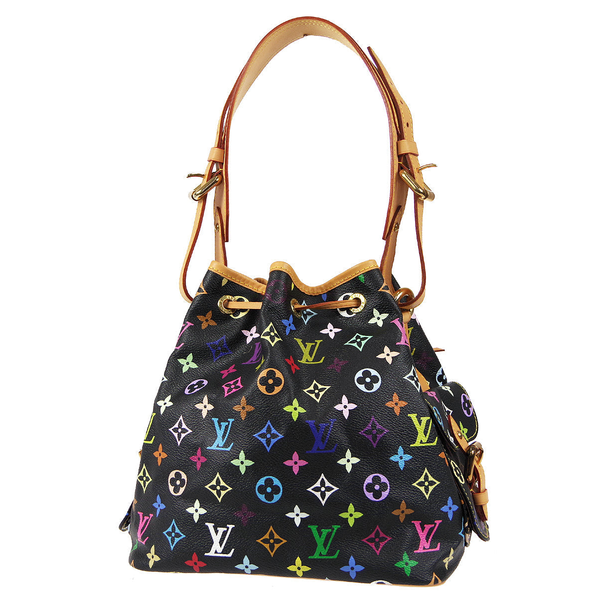 LOUIS VUITTON PETITE NOE DRAWSTRING SHOULDER BAG MONOGRAM MULTI M42230 27959