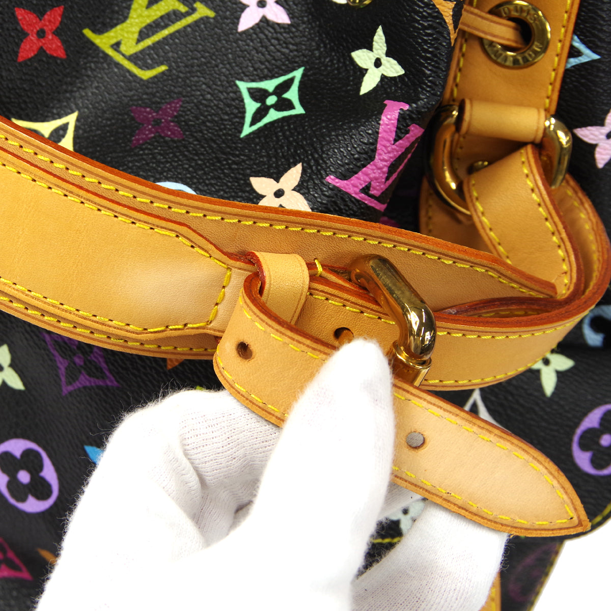 LOUIS VUITTON PETITE NOE DRAWSTRING SHOULDER BAG MONOGRAM MULTI M42230 27959