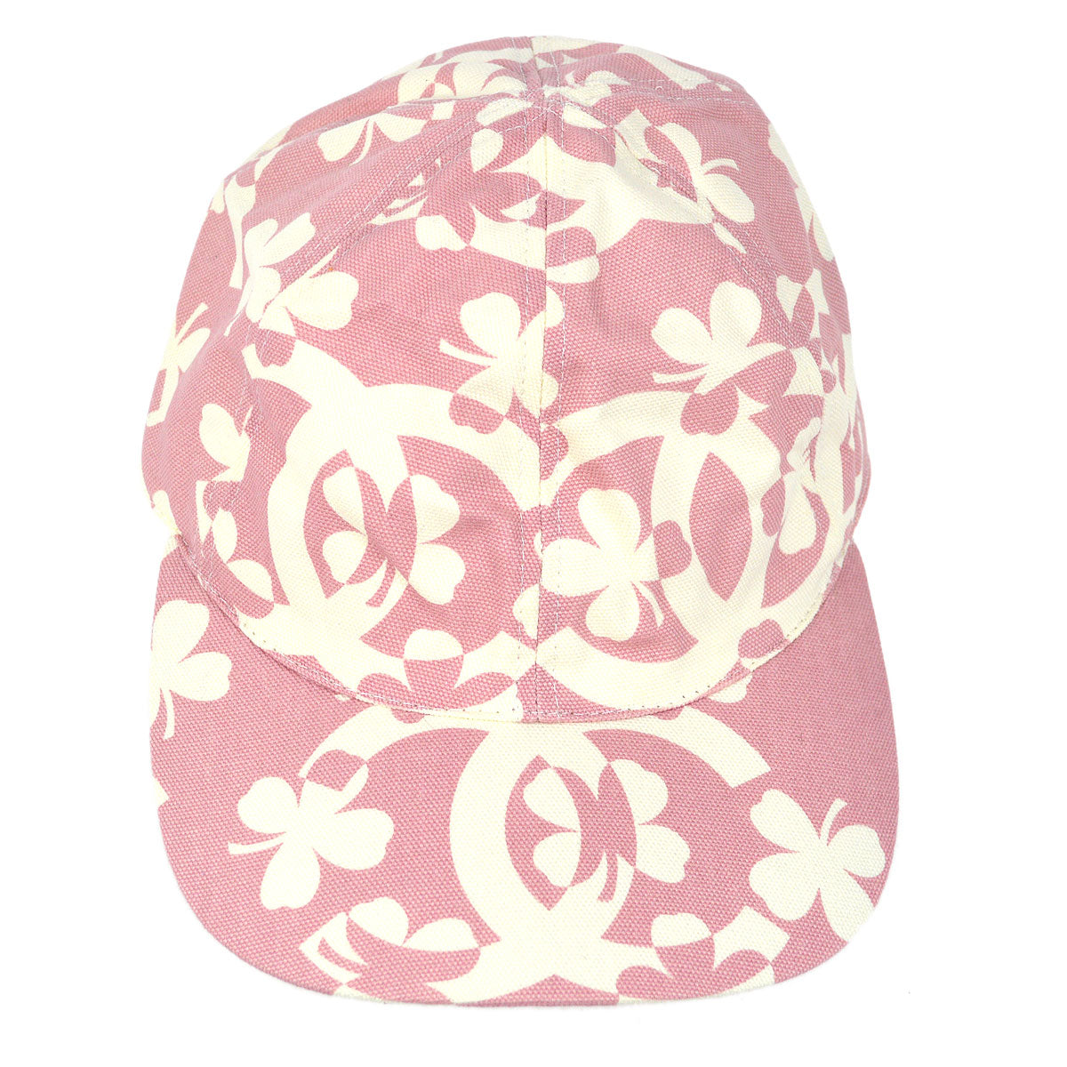 CHANEL Clover Cap Hat Pink #M Small Good 58029