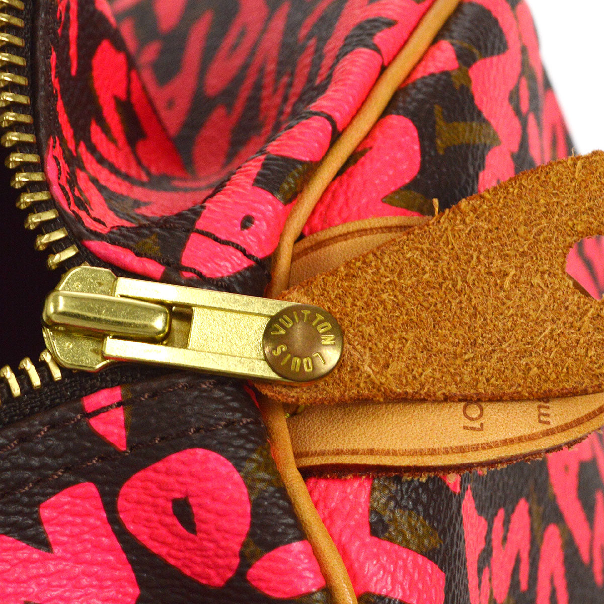 LOUIS VUITTON SPEEDY 30 HANDBAG MONOGRAM GRAFFITI FUCHSIA M93704