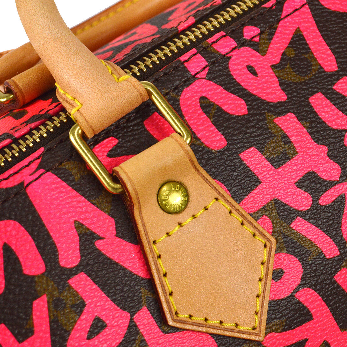 LOUIS VUITTON SPEEDY 30 HANDBAG MONOGRAM GRAFFITI FUCHSIA M93704