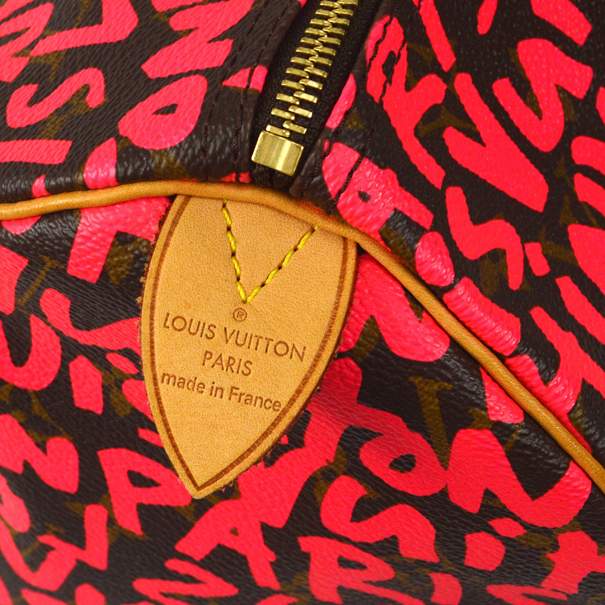 LOUIS VUITTON SPEEDY 30 HANDBAG MONOGRAM GRAFFITI FUCHSIA M93704