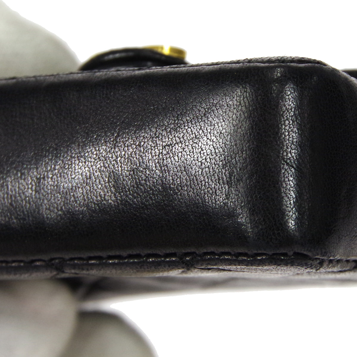 Chanel Classic Flap Micro Shoulder Bag Black Lambskin