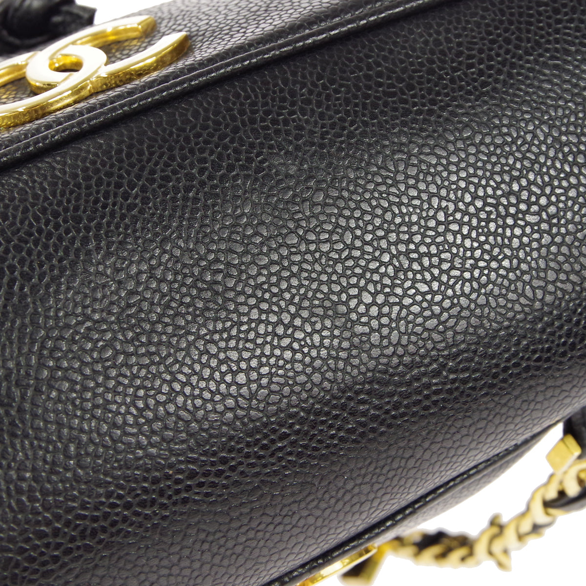 CHANEL Triple CC Backpack Bag Black Caviar 86761